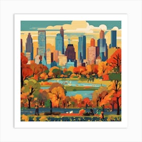 Autumn In New York City Art Print