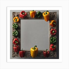 Peppers In A Frame 45 Art Print