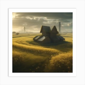 House In A Field 7 Art Print