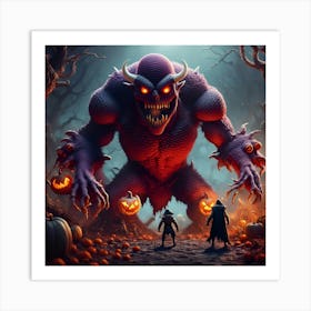 DX20240602-1 Halloween Monsters Art Print