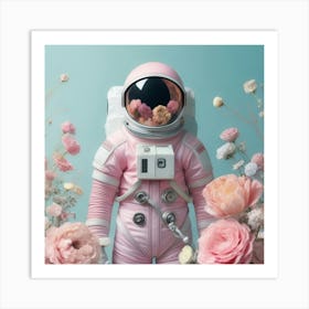 Wildflower Astronaut 1 Art Print