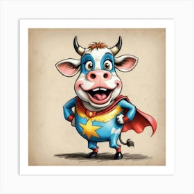 Super Cow 6 Art Print