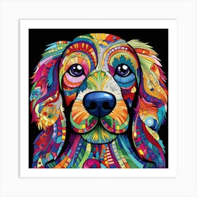 Psychedelic Dog Art Print