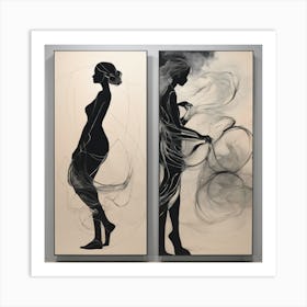 Two Women 1 Art Print