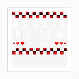 Grandmother Badass Memaw Spoiling Buffalo Plaid Amazing Moth Art Print