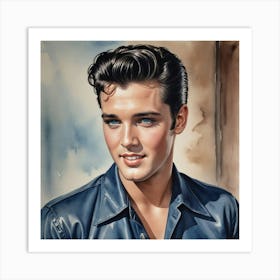 Soulful Gaze of a Legend Elvis Presley Rock'n'Roll Art Print