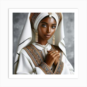 African Woman In Traditional Dress Art Print