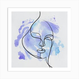 Watercolor Portrait Of A Woman 1 Art Print