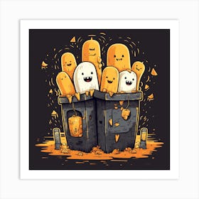 Pumpkins In A Box Art Print