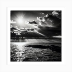 Black And White Seascape 31 Art Print