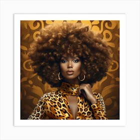 Afro Hair 7 Art Print