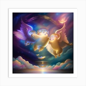 Angels In The Sky 1 Art Print