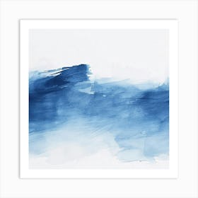 Blue Watercolor Painting Art Print