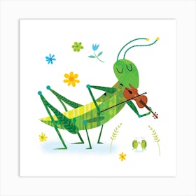 Grasshopper Square Art Print