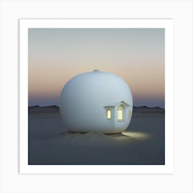 Dome House In The Desert Art Print