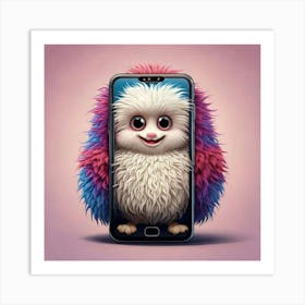 Firefly Whimsical Fluffy Smartphone Creature With A Playful Charm 34255 (2) Art Print