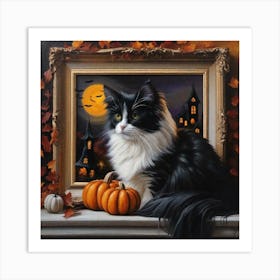 Halloween Cat Art Print