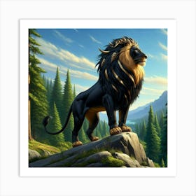 Lion Of The Forest 3 Art Print