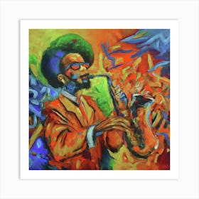 Saxophone Player Art Print