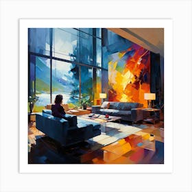 Abstract Living Room Painting 1 Art Print