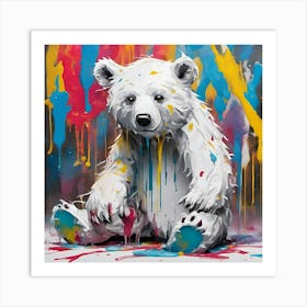 Splatter Bear Art Print