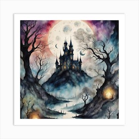 Spooky Castle 1 Art Print