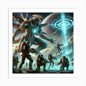 Kaiju Defense Corps 1024x1024 Art Print