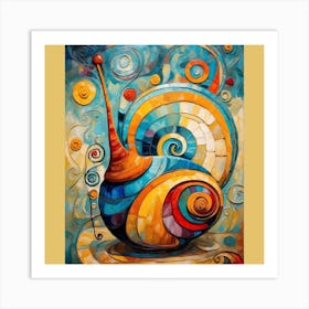 A Cute Snail Painting Art Print