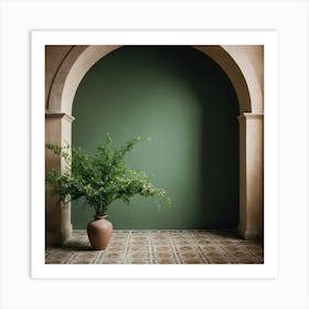 Green Wall Stock Videos & Royalty-Free Footage 1 Art Print