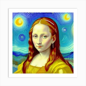 The Young Mona Lisa Through a Modern Lens Art Print