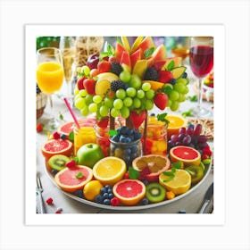 A colourful fruits Art Print