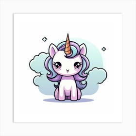 Cute Unicorn 168 Art Print