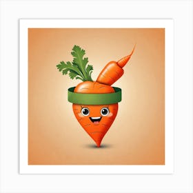 Carrot Vector Illustration Art Print