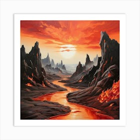 Magma River Art Print