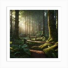 Mossy Forest Art Print