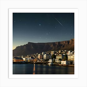 A Spaceship From Outer Space Over Cape Town Art Print