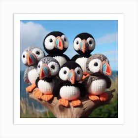 Amigurumi, Bird puffin 1 Art Print