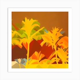 Abstract Of Palm Trees Art Print