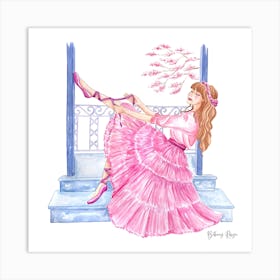 Blossom ballet girl Art Print