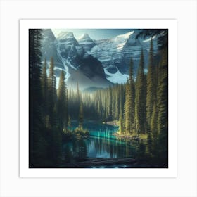 Rocky Mountain Lake 3 Art Print