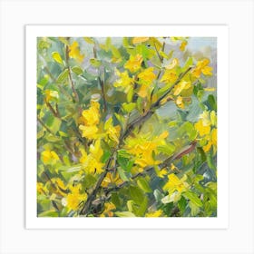 Yellow Azaleas Art Print