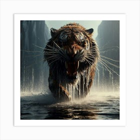 Tiger In Water 2 Art Print