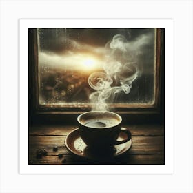 Coffee Cup With Steam 23 Art Print