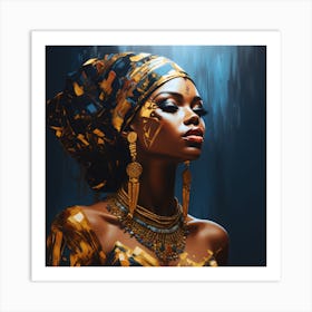 African Femela Faces Csaba Fikker 10 Art Print