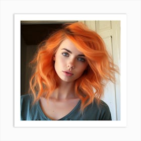 Orange Hair Art Print