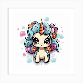 Cute Unicorn 675 Art Print