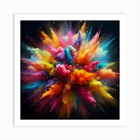 Colorful Powder Explosion 22 Art Print