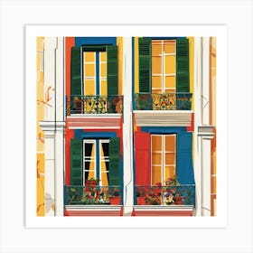 Lisbon Window in Matisse Style 3 Art Print