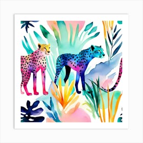 Leopards In The Jungle 010 Art Print