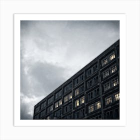 Working Late Square Art Print